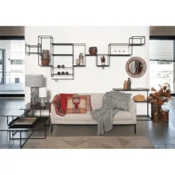 Pomax Miroirs-LARA - miroir - métal - DIA 60 cm - rouille