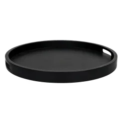 Pomax Concepts Modulaires-LAUREL - dessus de table / plateau - bois de mangier - DIA 55 x H 4 cm - noir
