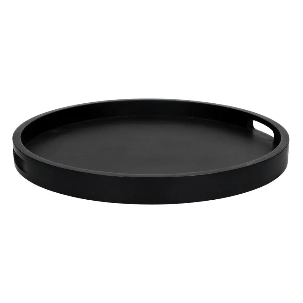Pomax Concepts Modulaires-LAUREL - dessus de table / plateau - bois de mangier - DIA 55 x H 4 cm - noir