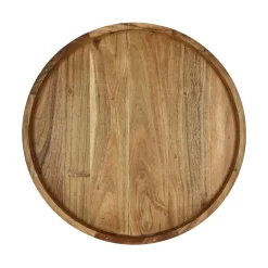 Pomax Concepts Modulaires-LAUREL - dessus de table / plateau - bois d'acacia - DIA 45 x H 4 cm - naturel