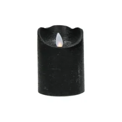 Pomax Bougies Led | Bougies-LED CANDLE - bougie led a/minuteur - synthétique - DIA 7 x H 10 cm - noir