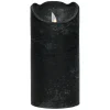 Pomax Bougies Led | Bougies-LED CANDLE - bougie led avec minuterie - synthétique - DIA 10 x H 18 cm - noir