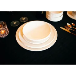 Pomax Vaisselle-LEGGERO - assiette de présentation - porcelaine - DIA 31 x H 2,3 cm - blanc