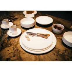 Pomax Vaisselle-LEGGERO - assiette dessert - porcelaine - DIA 19 x H 2 cm - blanc