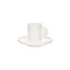 Pomax Vaisselle-LEGGERO - tasse & soucoupe - porcelaine - DIA 5,5/12,8 x H 7,5/2,5 cm - blanc