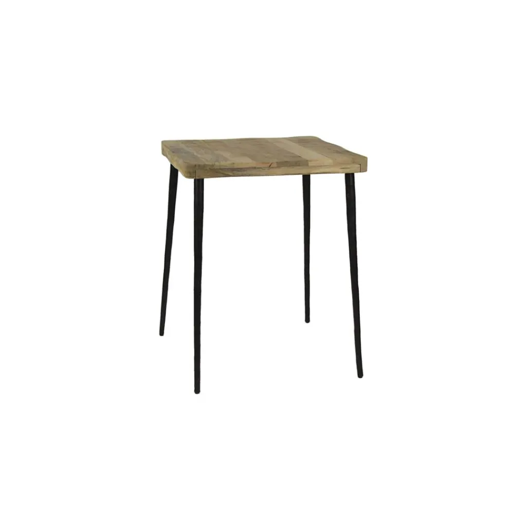 Pomax Tables-LEGNO - tables à dîner - bois de mangier / métal - L 60 x W 60 x H 77 cm