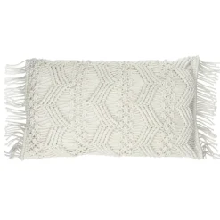 Pomax Coussins-LISBOA - coussin - coton - L 50 x W 30 cm - blanc