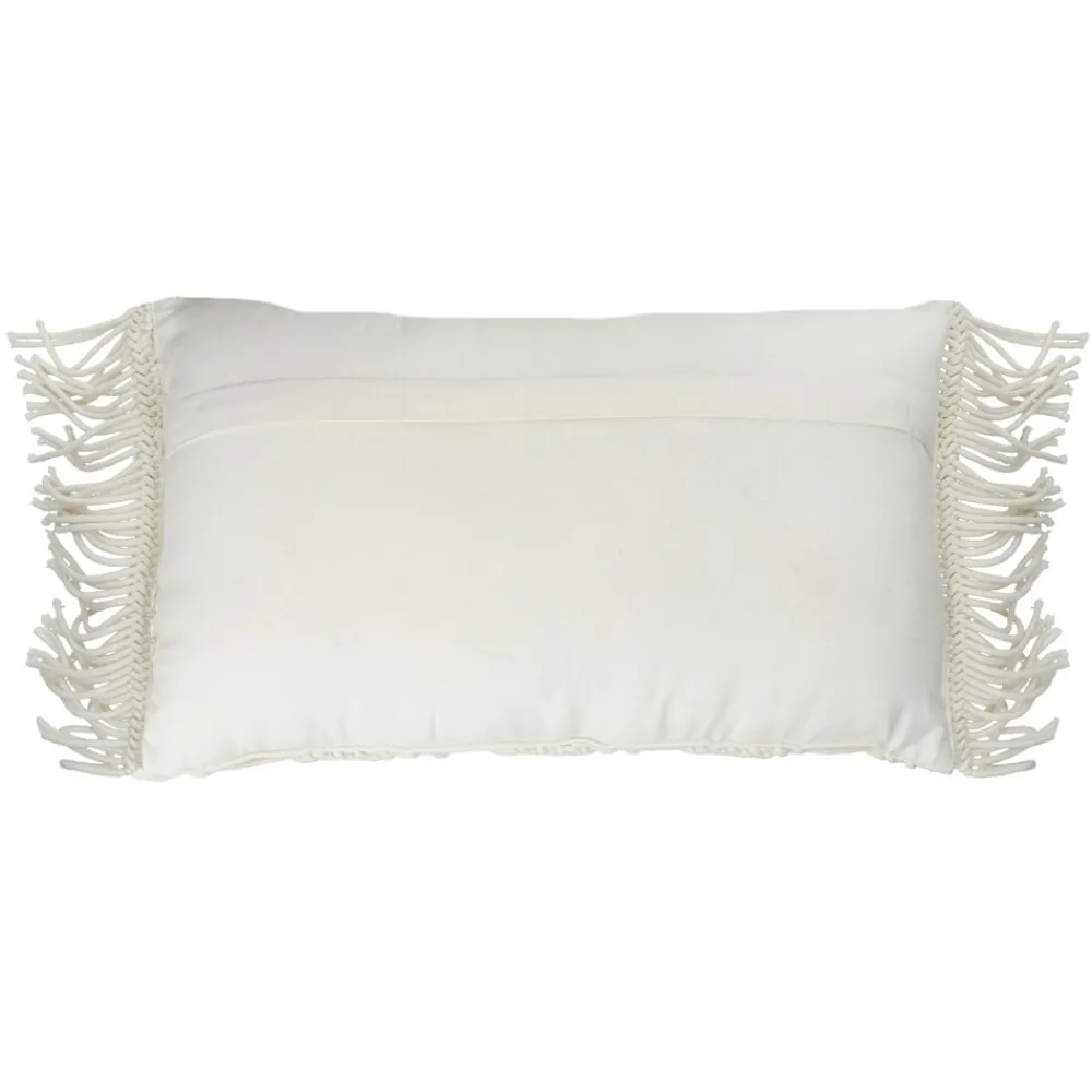 Pomax Coussins-LISBOA - coussin - coton - L 50 x W 30 cm - blanc