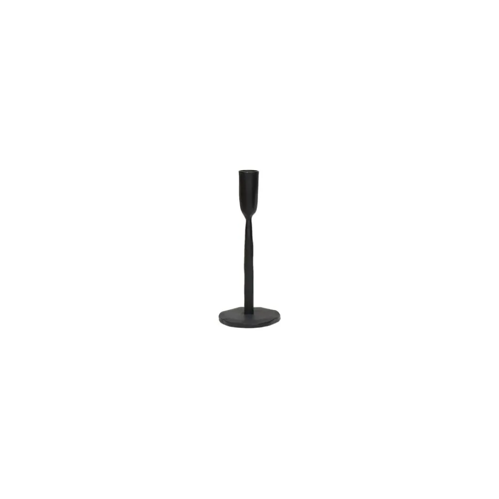 Pomax Chandeliers-LIZZIE - bougeoir - métal - DIA 8 x H 20,5 cm - noir