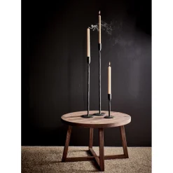 Pomax Chandeliers-LIZZIE - bougeoir - métal - DIA 10,5 x H 50 cm - noir