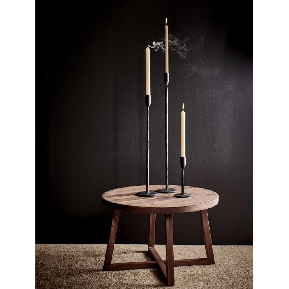 Pomax Chandeliers-LIZZIE - bougeoir - métal - DIA 10,5 x H 50 cm - noir