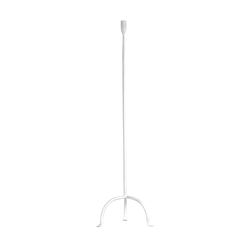 Pomax Chandeliers-LIZZIE - bougeoir - métal - L 25,2 x W 21 x H 90 cm - blanc cassé