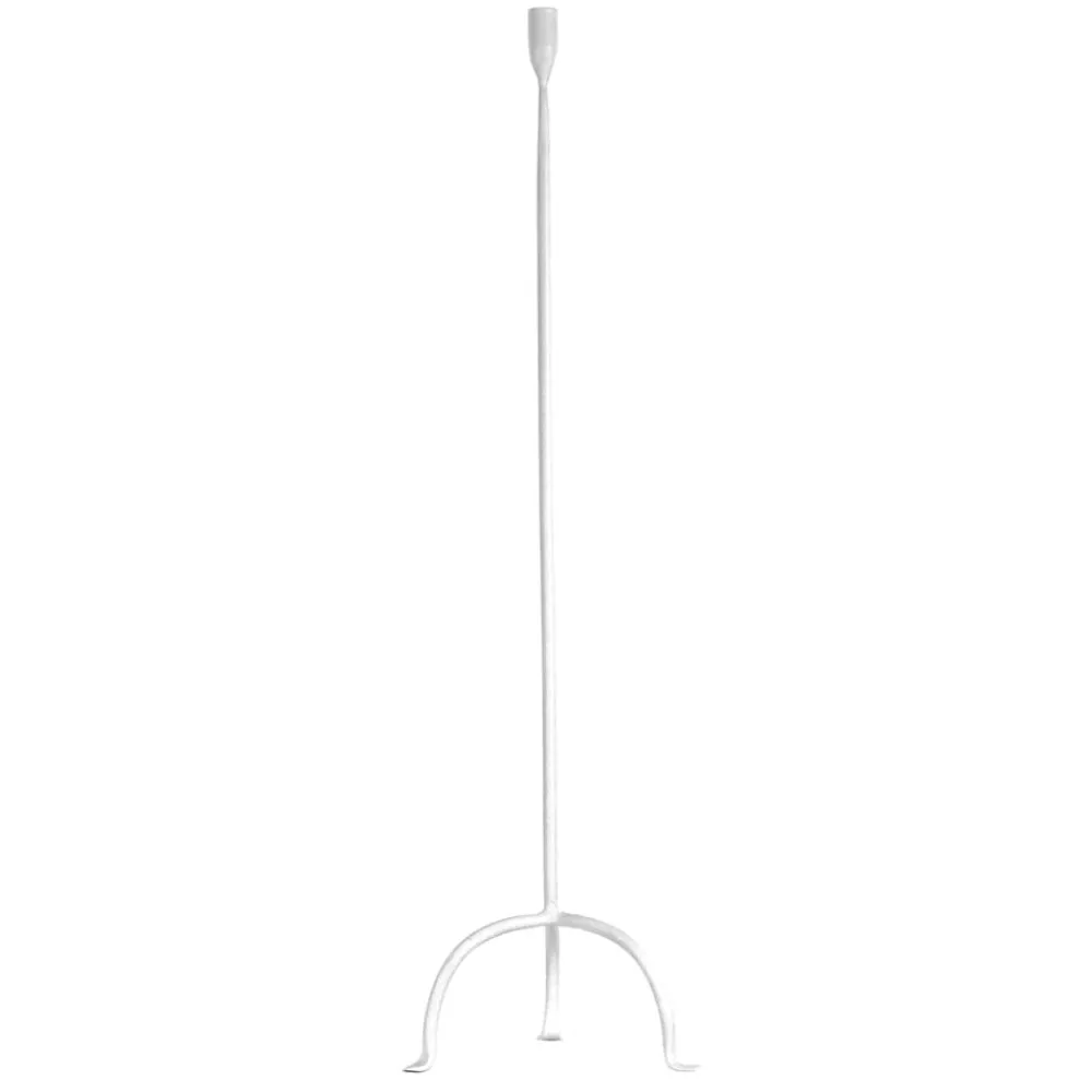 Pomax Chandeliers-LIZZIE - bougeoir - métal - L 24,5 x W 22,5 x H 105 cm - blanc cassé