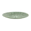 Pomax Vaisselle-LOTUS - assiette à dessert - porcelaine - DIA 22 x H 2,5 cm - vert
