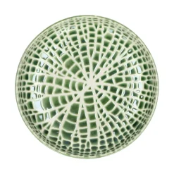 Pomax Vaisselle-LOTUS - blate - porcelaine - DIA 20,3 x H 4,5 cm - vert