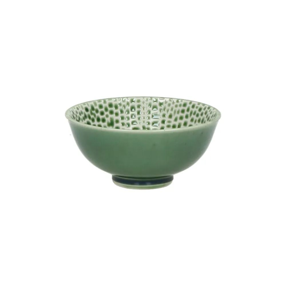 Pomax Vaisselle-LOTUS - bol à céréales - porcelaine - DIA 12 x H 6 cm - vert