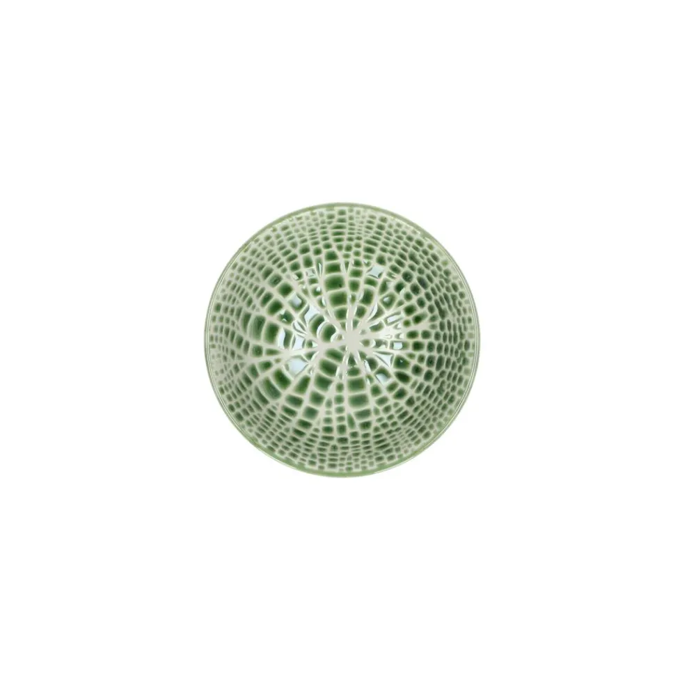 Pomax Vaisselle-LOTUS - bol à céréales - porcelaine - DIA 12 x H 6 cm - vert