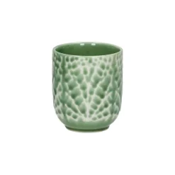 Pomax Vaisselle-LOTUS - gobelet - porcelaine - DIA 7 x H 8 cm - vert