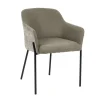 Pomax Chaises-LOUISE - chaise - tissu / métal - L 60 x W 58 x H 79 cm - beige