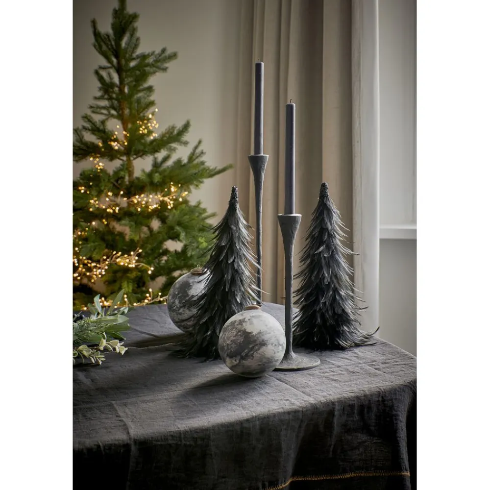 Pomax Chandeliers-LURAY - bougeoir - aluminium - DIA 15 x H 42,5 cm - noir