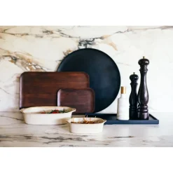 Pomax Plateaux-MACLEAR - plat - bois d'acacia - DIA 50 x H 1,25 cm - noir