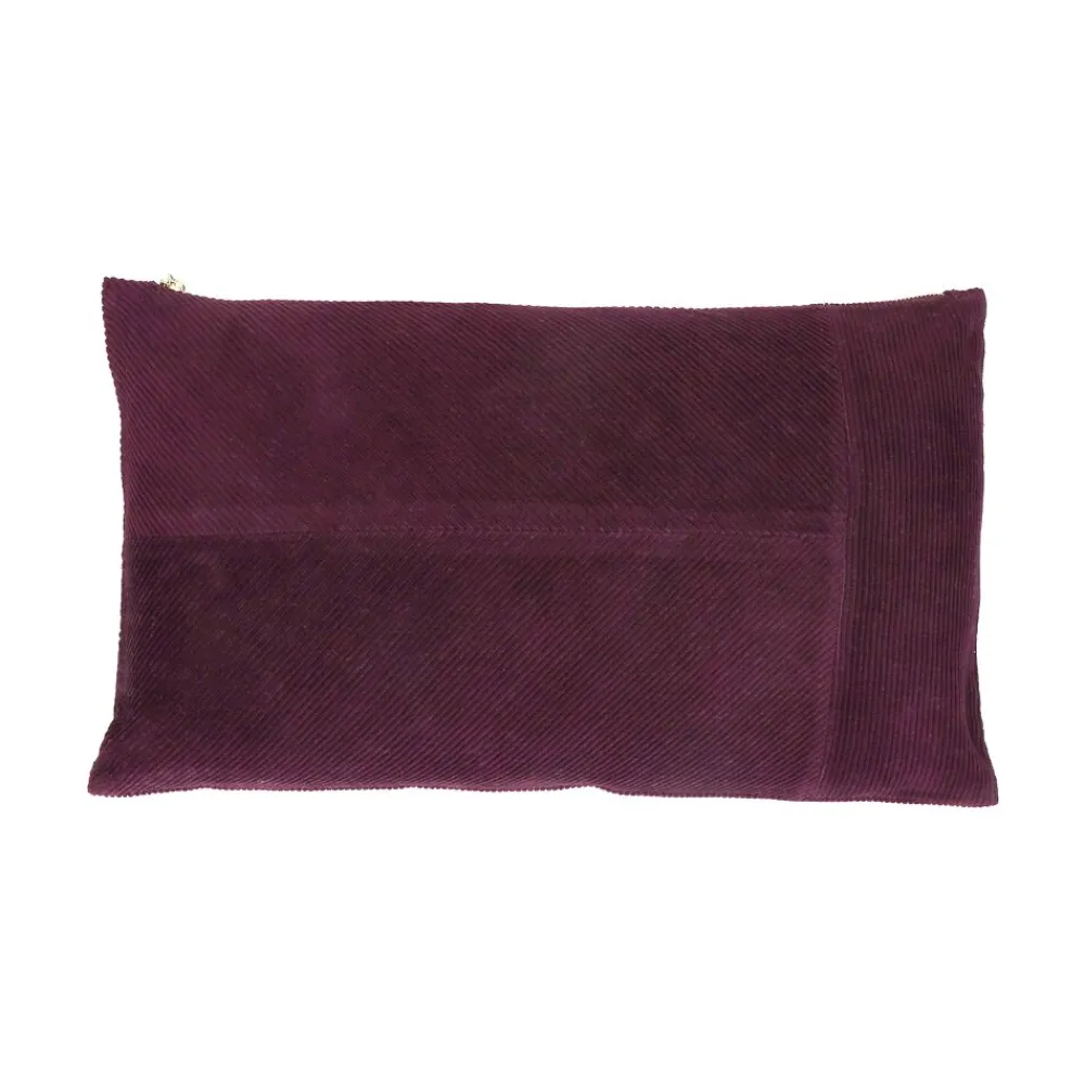 Pomax Coussins-MANCHESTER - coussin - velours - L 50 x W 30 cm - figue