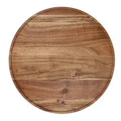 Pomax Plateaux-MANHATTAN - plat - bois d'acacia - DIA 45 x H 1,8 cm - naturel
