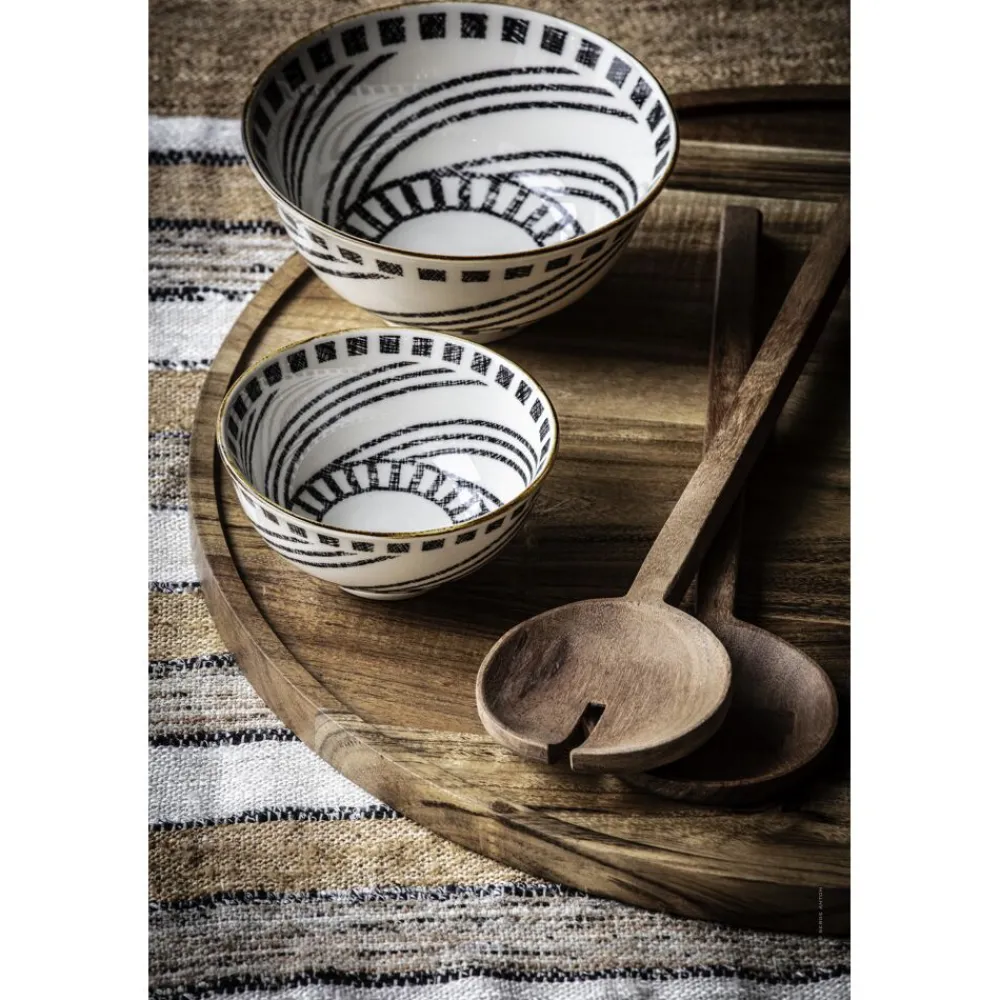 Pomax Plateaux-MANHATTAN - plat - bois d'acacia - DIA 45 x H 1,8 cm - naturel