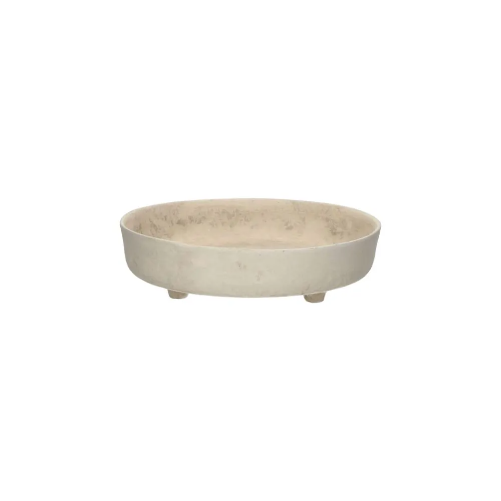 Pomax Bols & Paniers-MARICARO - plat - papier mâché - DIA 28 x H 8 cm - blanc