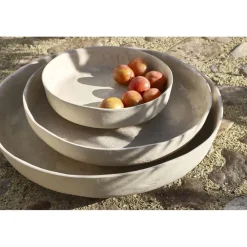 Pomax Bols & Paniers-MARICARO - plat - papier mâché - DIA 50 x H 12 cm - blanc