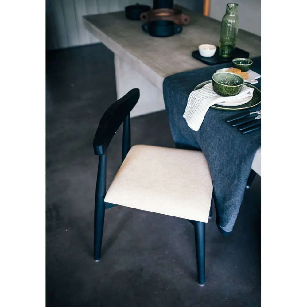 Pomax Linge De Table-MARIKANA - nappe - lin - L 350 x W 170 cm - noir