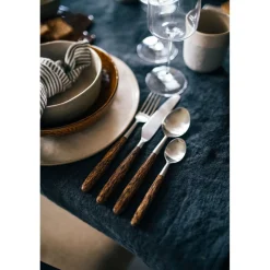 Pomax Linge De Table-MARIKANA - nappe - lin - L 350 x W 170 cm - noir