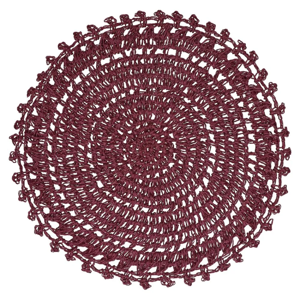 Pomax Linge De Table-MARISKA - set de table - papier - DIA 38 cm - framboise