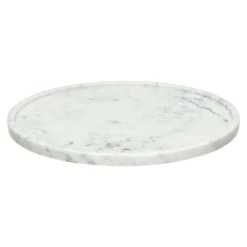 Pomax Bols & Paniers-MARMAR - plat - marbre - DIA 30 x H 1,5 cm - blanc