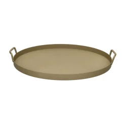 Pomax Bols & Paniers-MARTIN - plateau - métal - DIA 45 x H 3 cm - beige