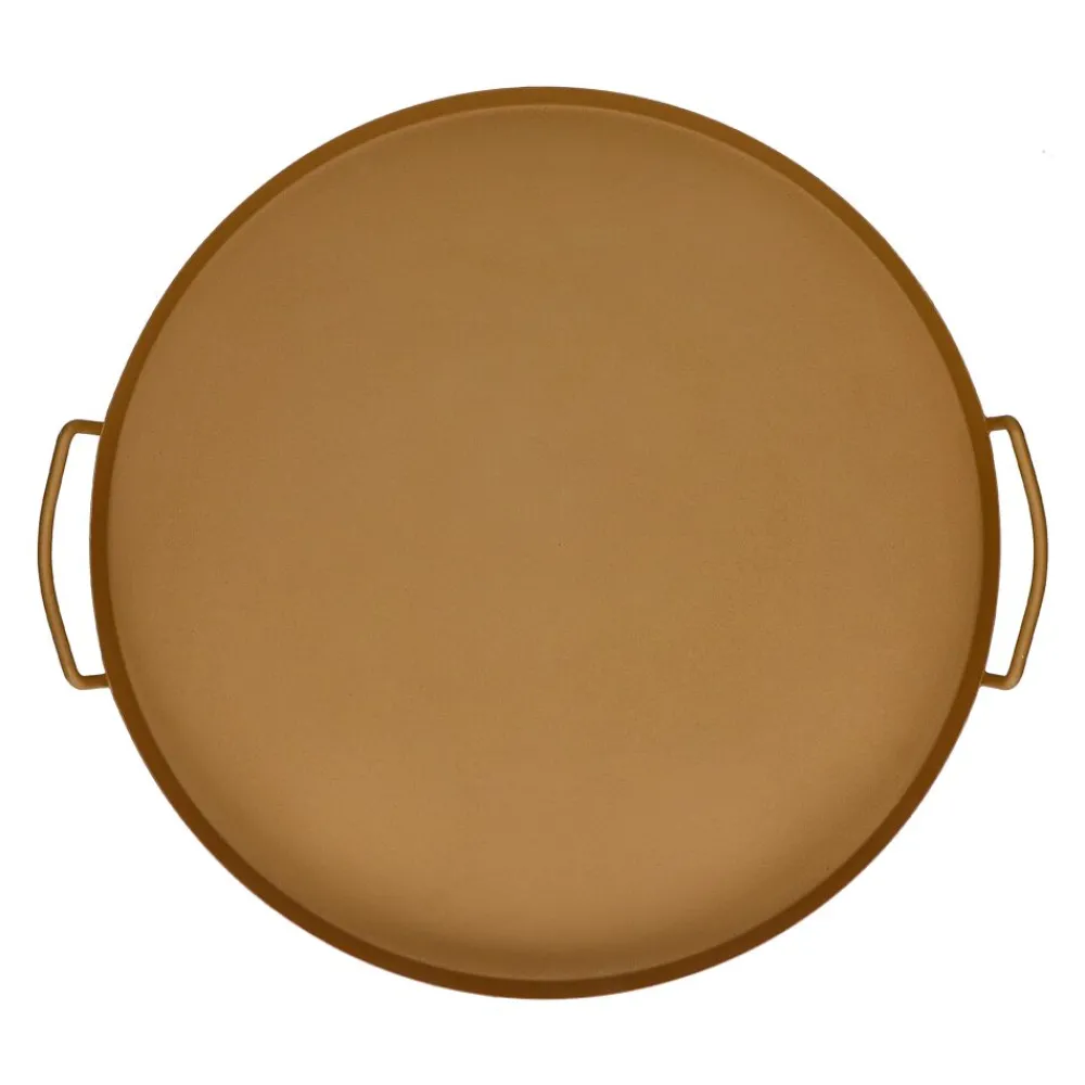 Pomax Bols & Paniers-MARTIN - plateau - métal - DIA 51 x H 3 cm - ocre