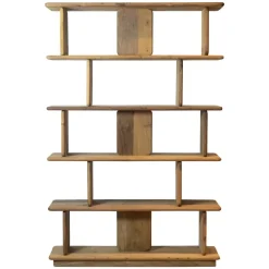 Pomax Étagères-MATTEO - étagère - bois récupéré - L 122 x W 30 x H 183 cm - naturel