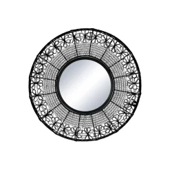 Pomax Miroirs-MAZE - miroir - métal - DIA 51 x H 2,5 cm - noir