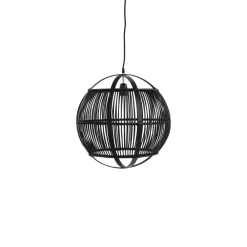 Pomax Suspensions-MEKONG - lampe suspendue - bambou - DIA 31 cm - noir