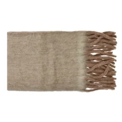 Pomax Plaids-MELANGE - plaid - laine / acrylique - L 170 x W 130 cm - kaki