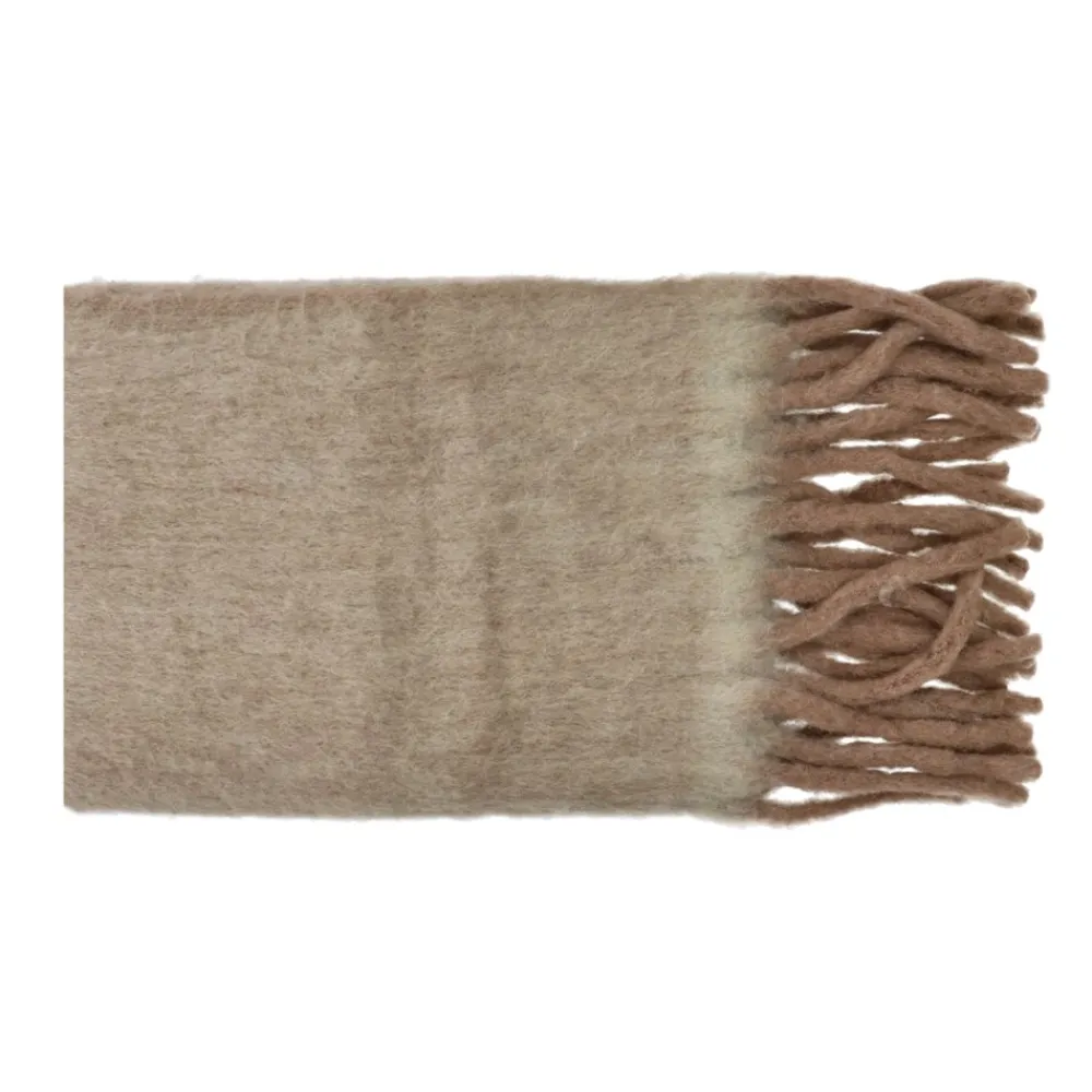 Pomax Plaids-MELANGE - plaid - laine / acrylique - L 170 x W 130 cm - kaki
