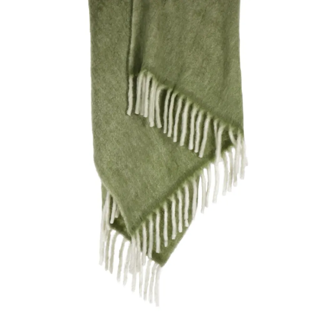 Pomax Plaids-MELANGE - plaid - laine / acrylique - L 170 x W 130 cm - vert