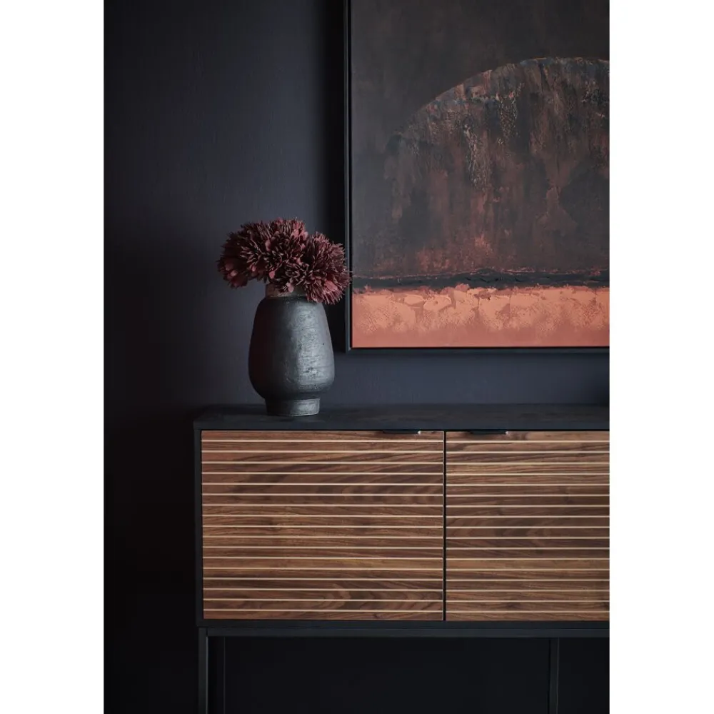 Pomax Vases-MERAPI - vase - terracotta - DIA 19 x H 29 cm - noir
