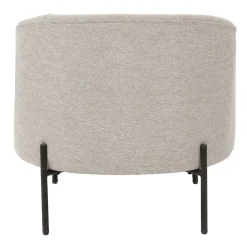 Pomax Canapés-MILES - chaise relax - tissu / métal - L 73 x W 68 x H 70 cm - beige