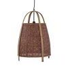 Pomax Suspensions-MINOS - lampe suspendue - bambou - DIA 42 x H 61 cm - rouille