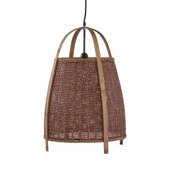 Pomax Suspensions-MINOS - lampe suspendue - bambou - DIA 42 x H 61 cm - rouille