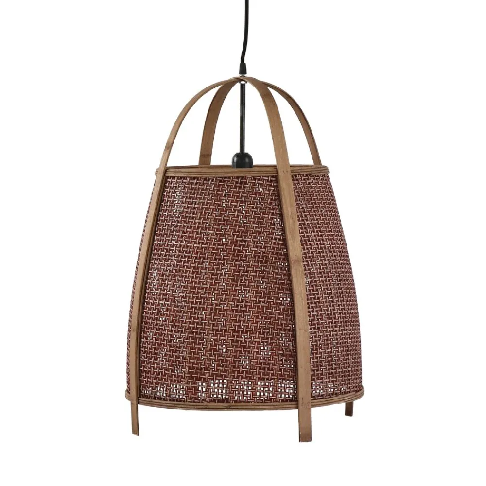 Pomax Suspensions-MINOS - lampe suspendue - bambou - DIA 42 x H 61 cm - rouille