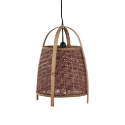 Pomax Suspensions-MINOS - lampe suspendue - bambou - DIA 33,5 x H 48,5 cm - rouille