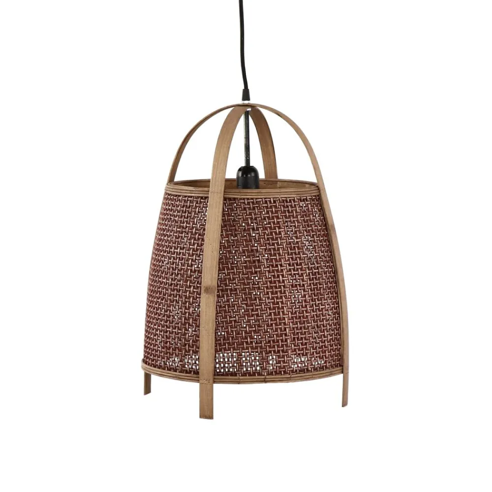 Pomax Suspensions-MINOS - lampe suspendue - bambou - DIA 33,5 x H 48,5 cm - rouille