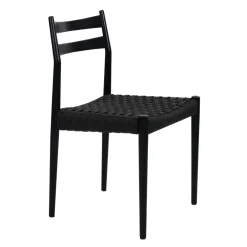 Pomax Chaises-MINOU - chaise - bois de frêne / papier - L 51,5 x W 51,5 x H 80 cm - noir